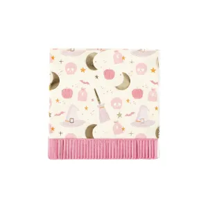 Pink Hocus Pocus Fringe Dessert Napkins 18ct