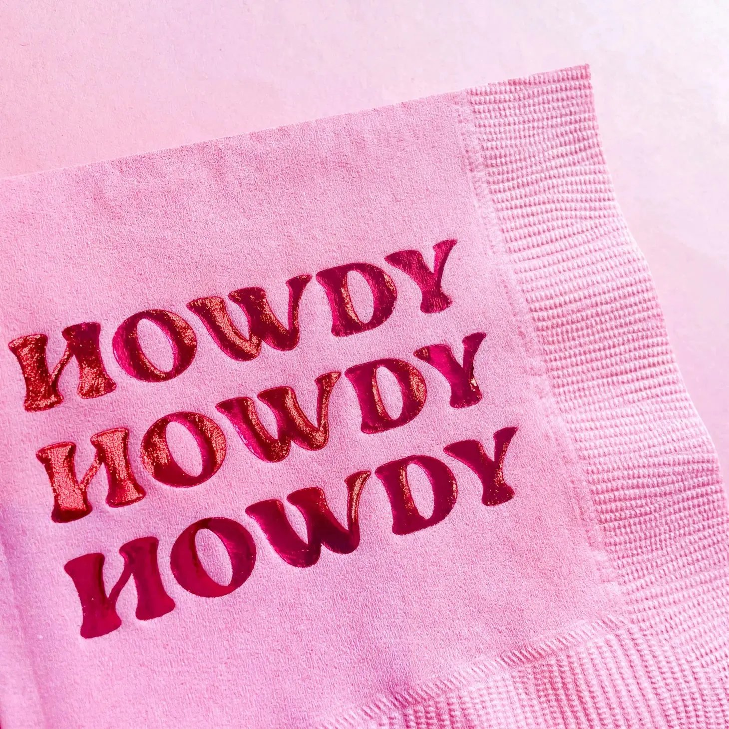 Pink Howdy Howdy Howdy Dessert Napkins 20ct