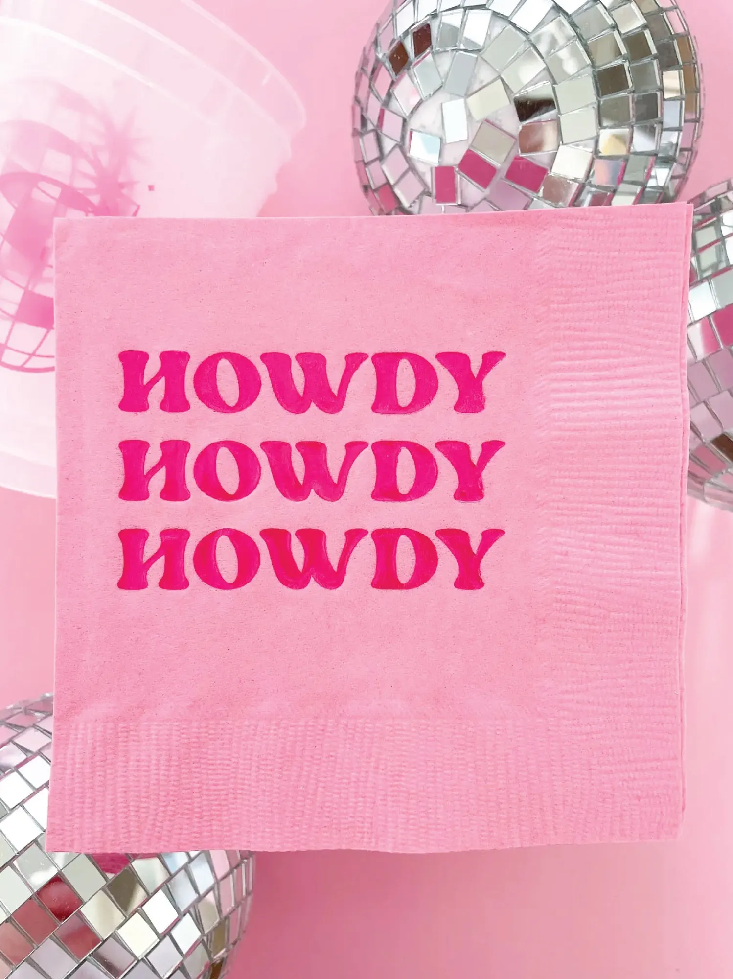 Pink Howdy Howdy Howdy Dessert Napkins 20ct