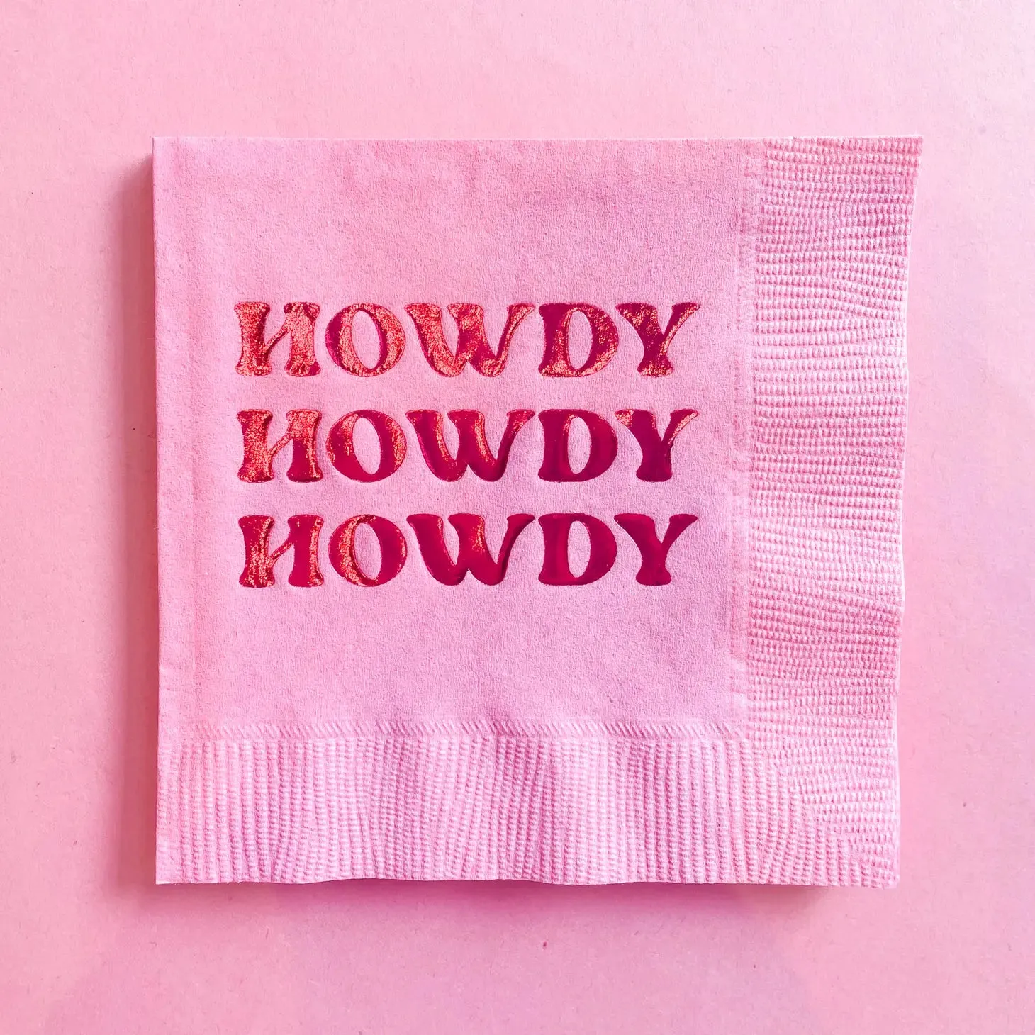 Pink Howdy Howdy Howdy Dessert Napkins 20ct