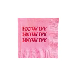 Pink Howdy Howdy Howdy Dessert Napkins 20ct