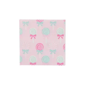 Pink Lollipop Dessert Napkins 24ct