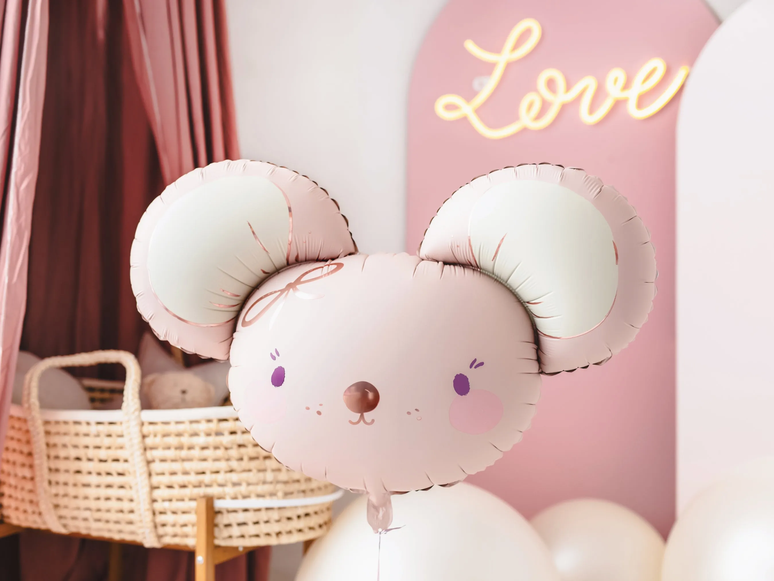 Pink Mouse Balloon 29.5in