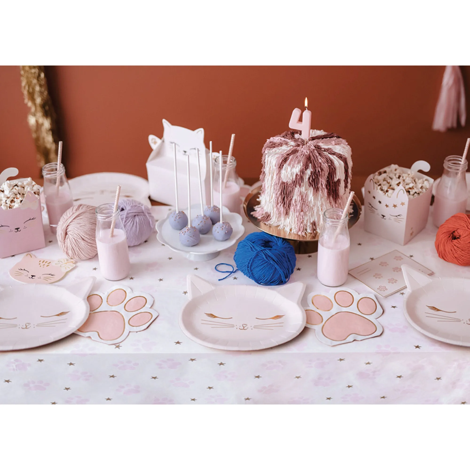 Pink Paw Print Lunch Napkins 12ct