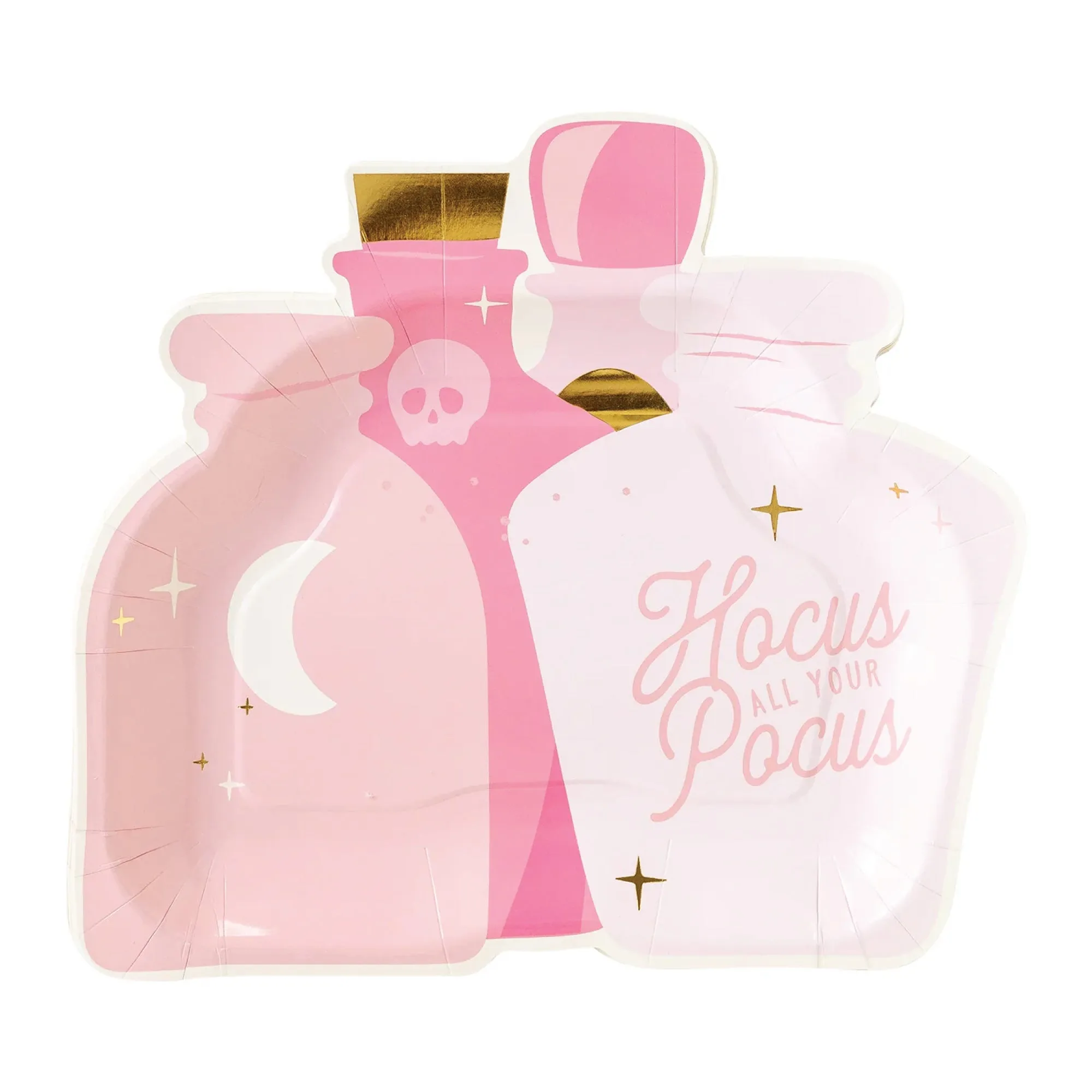 Pink Potion Bottles Lunch Plates 8ct