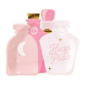 Pink Potion Bottles Lunch Plates 8ct