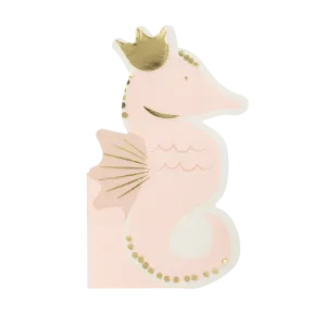 Pink Seahorse Lunch Napkins 18ct