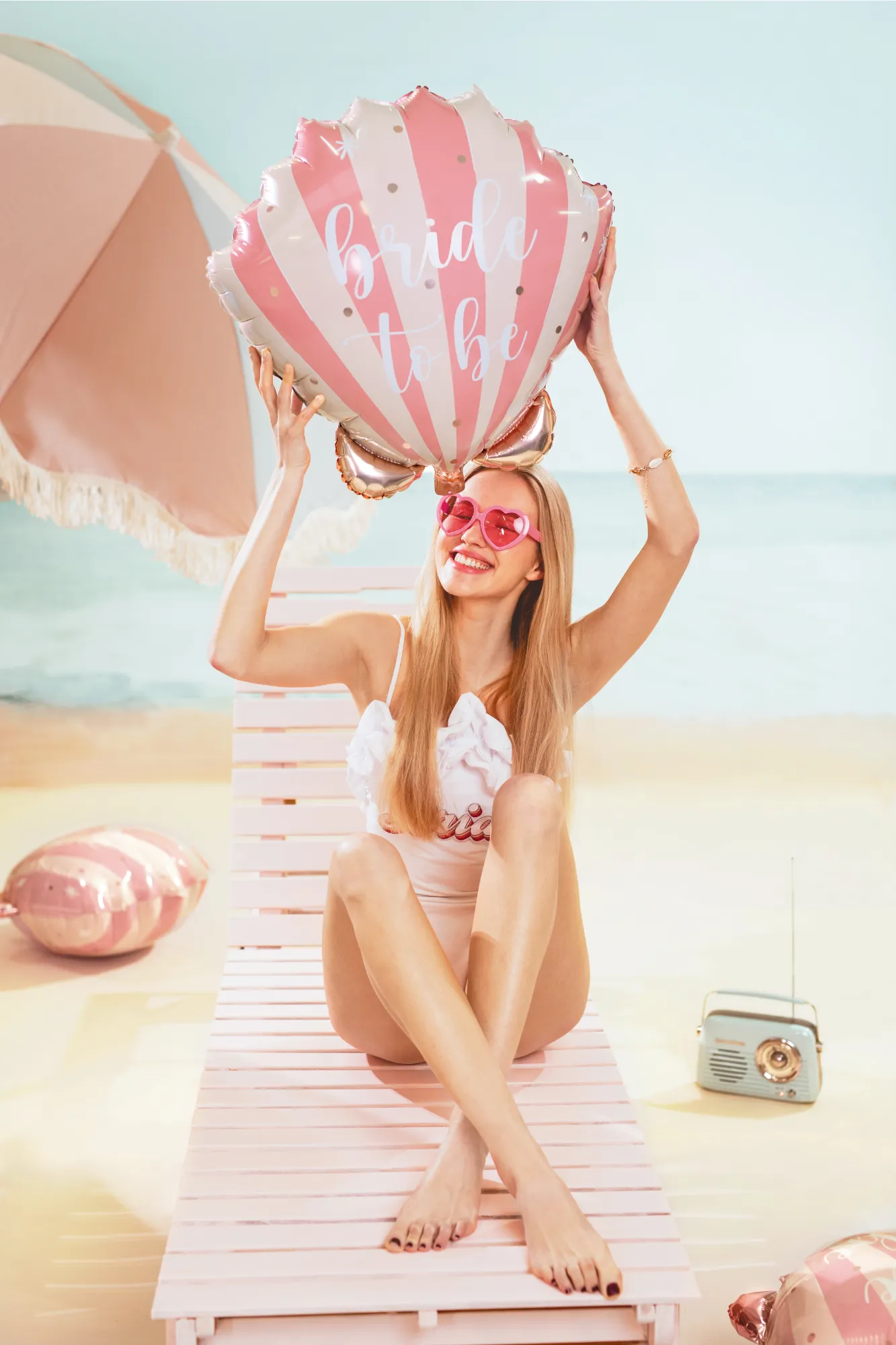 Pink Seashell Bride to Be Balloon 20.5in