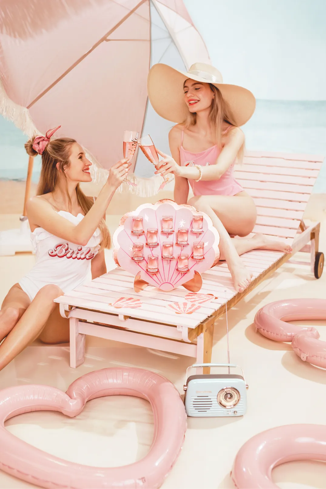 Pink Seashell Bride to Be Dessert Napkins 20ct
