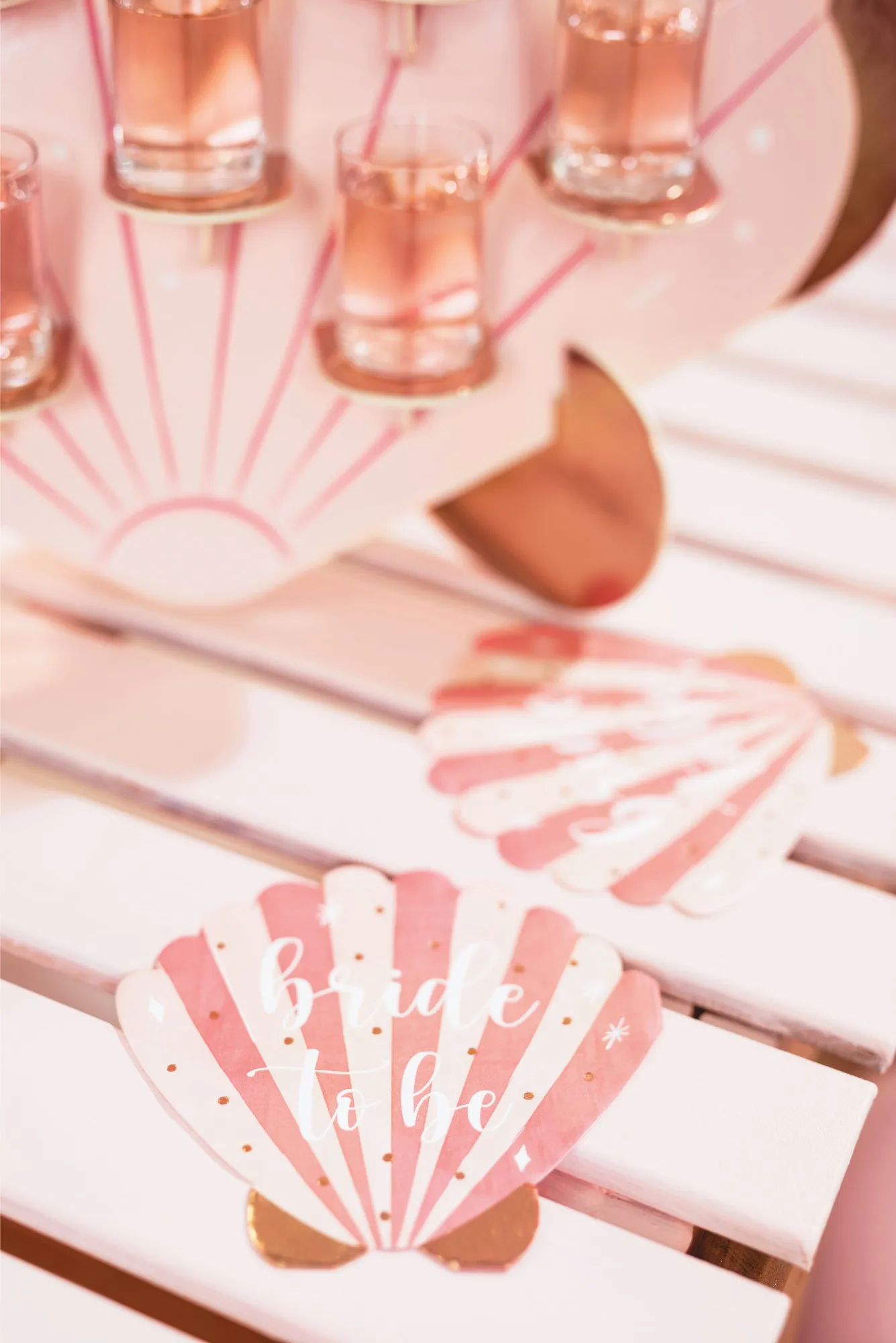 Pink Seashell Bride to Be Dessert Napkins 20ct