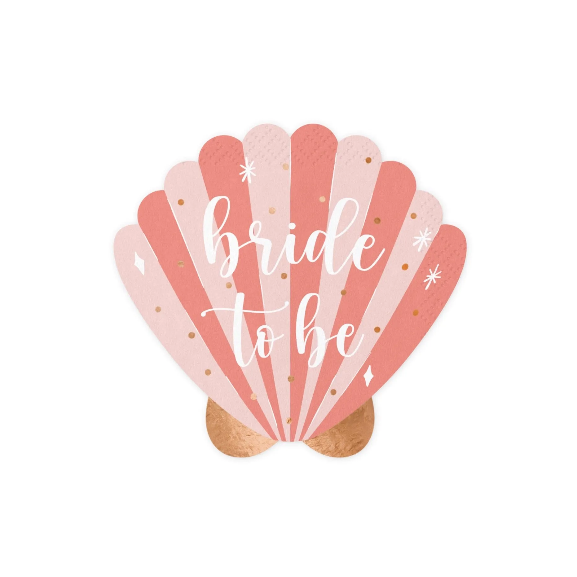 Pink Seashell Bride to Be Dessert Napkins 20ct