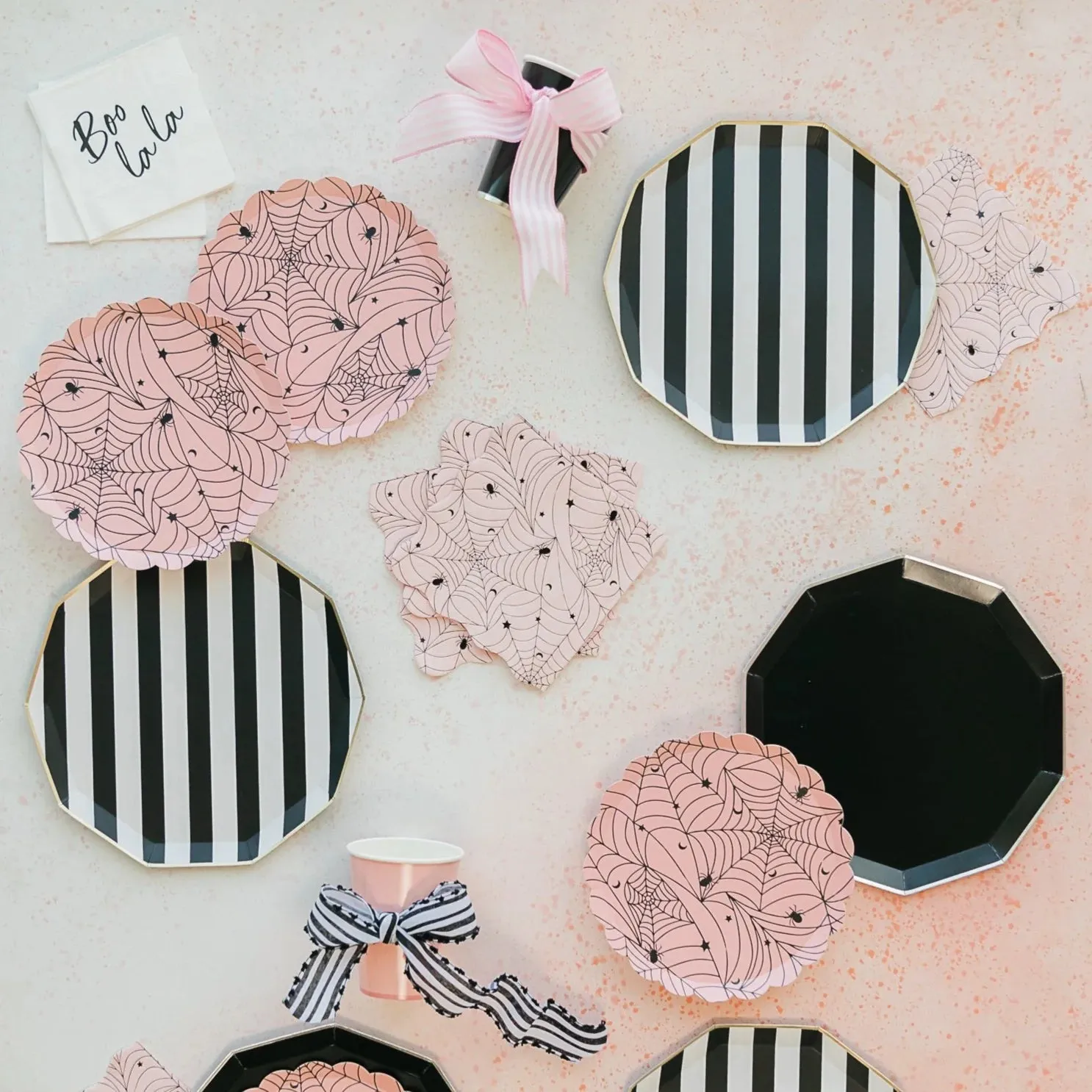 Pink Spider Web Lunch Napkins 20ct