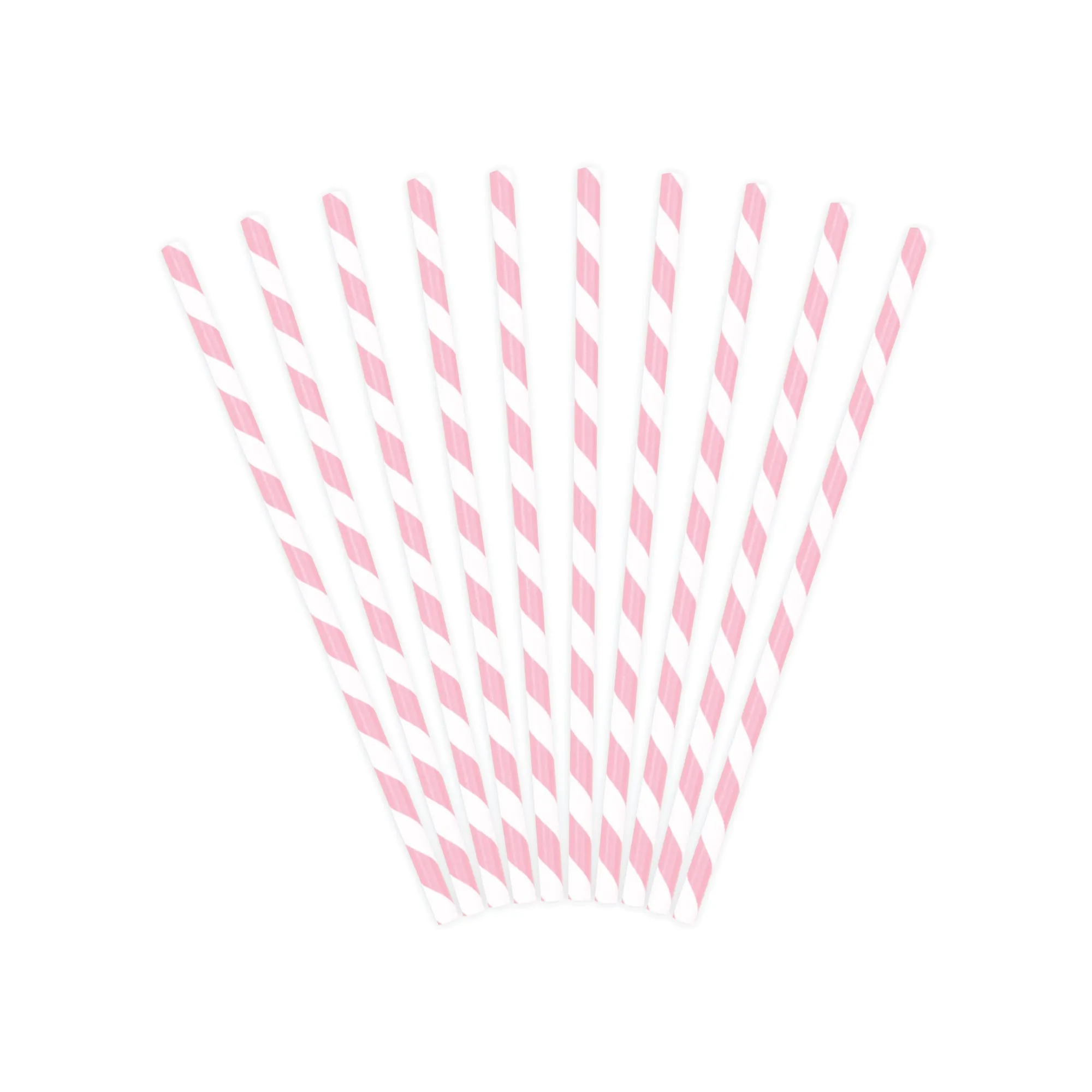 Pink Striped Paper Straws