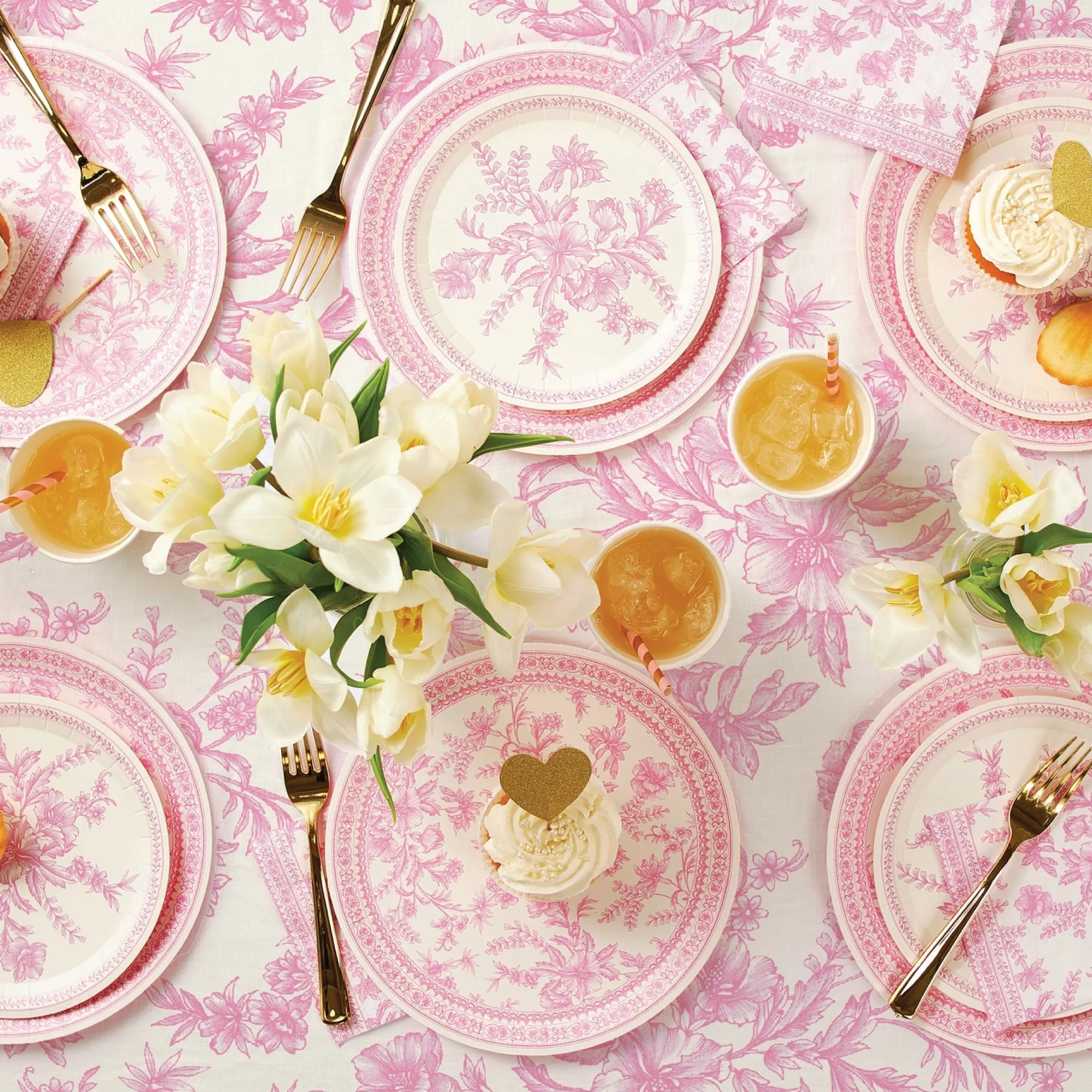 Pink Toile Lunch Napkins 25ct