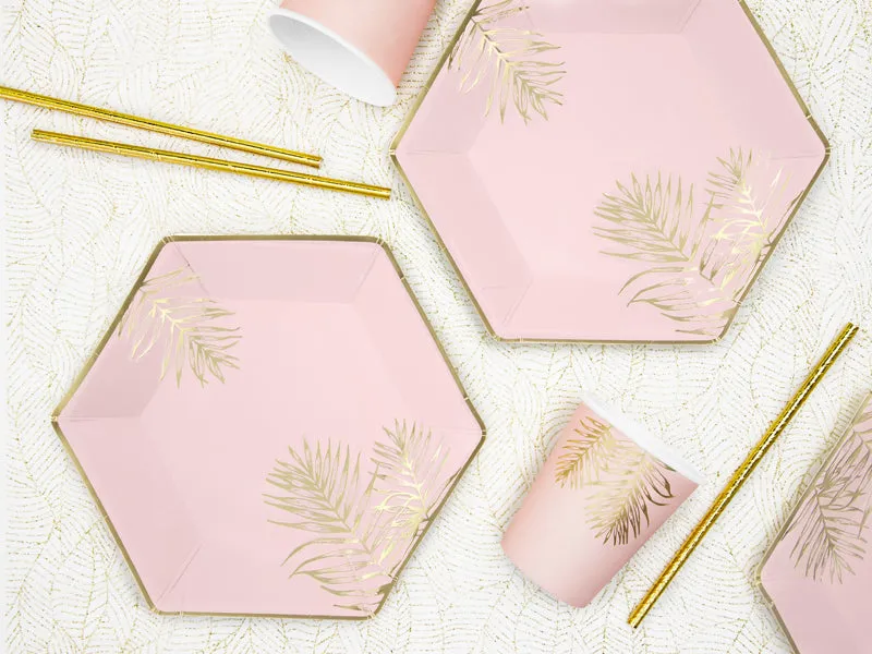 Pink Tropical Dessert Plates 6ct