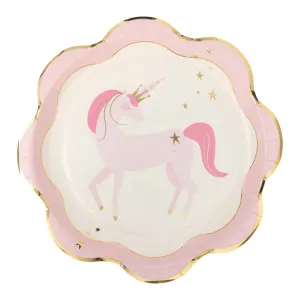 Pink Unicorn Lunch Plates 8ct