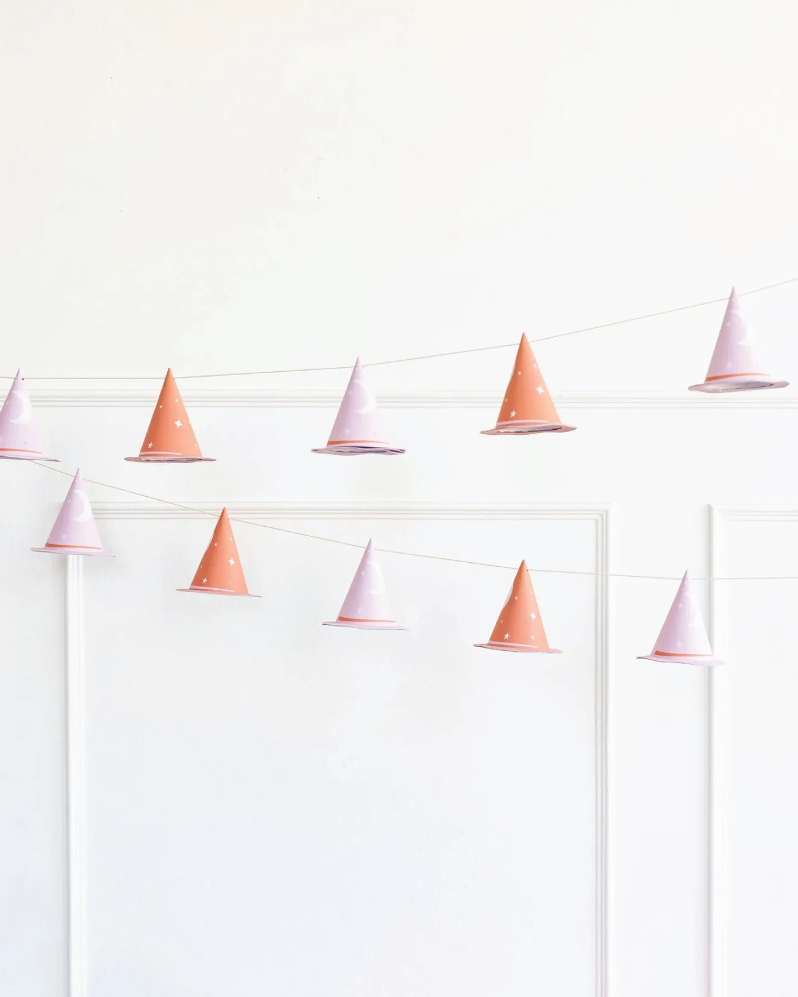 Pink Witch Hat Garland 6ft