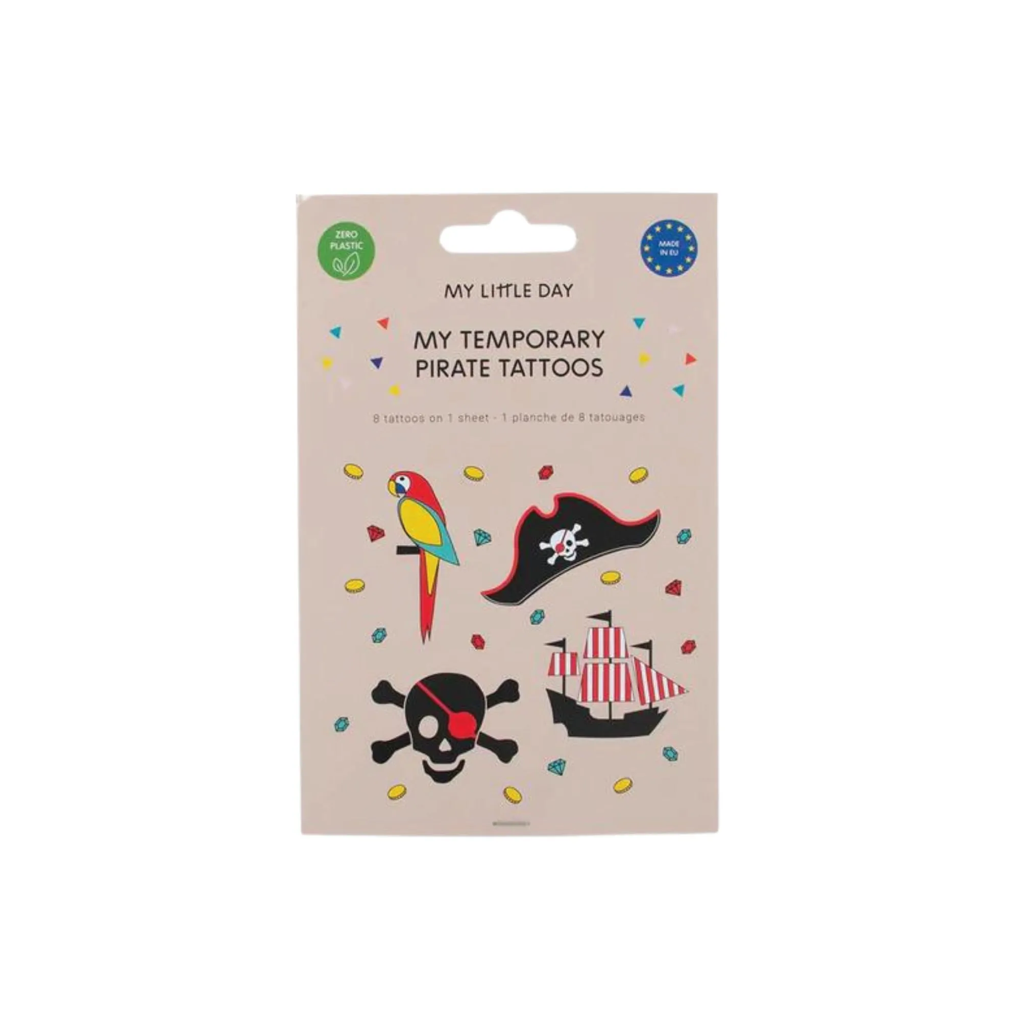 Pirate Temporary Tattoos 8ct