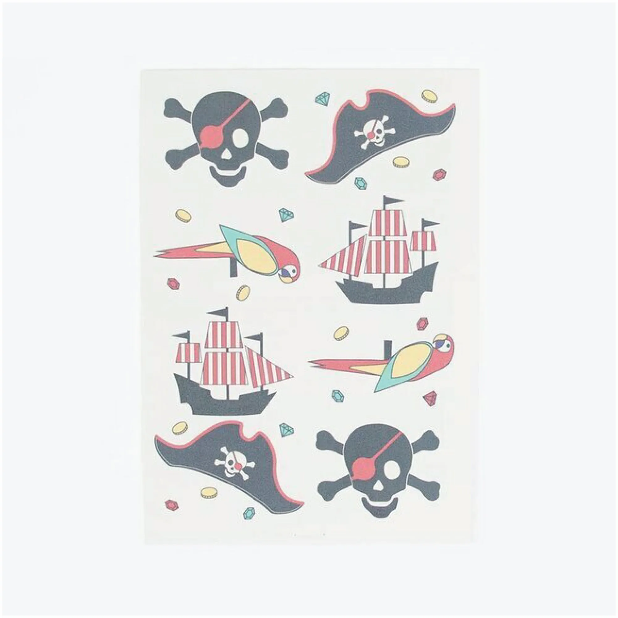 Pirate Temporary Tattoos 8ct