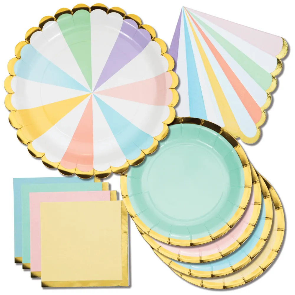 Pretty Pastel Dessert Plates 8ct