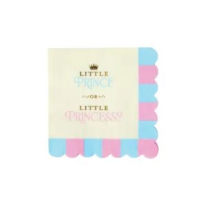 Prince or Princess Dessert Napkins 20ct