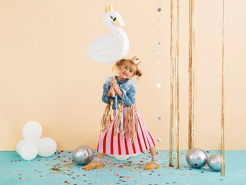 Pull String Swan Princess Piata