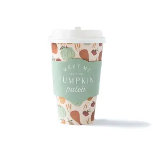 Pumpkin Patch Disposable Coffee Cups w/ Sleeves 8ct