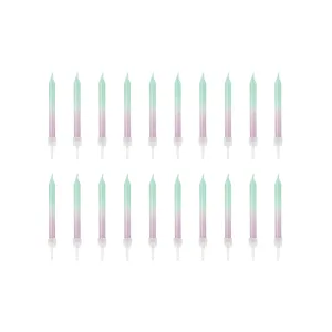Purple & Green Ombre Birthday Candles 20ct