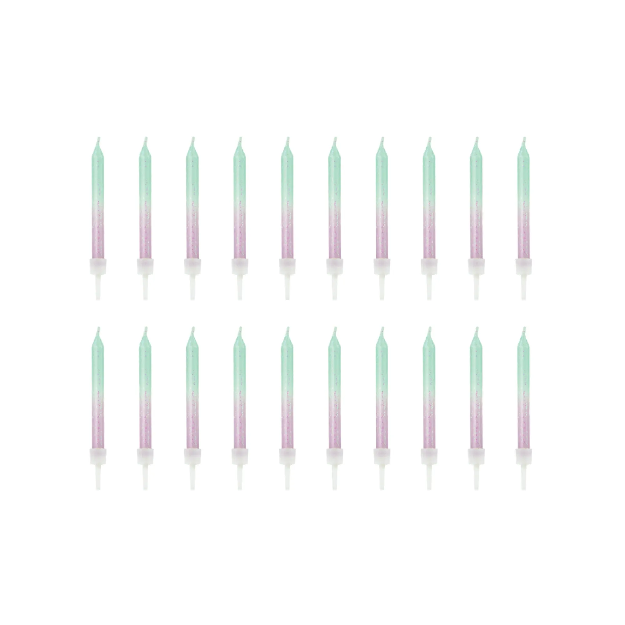 Purple & Green Ombre Birthday Candles 20ct