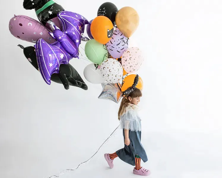 Purple Halloween Bat Balloon 47in
