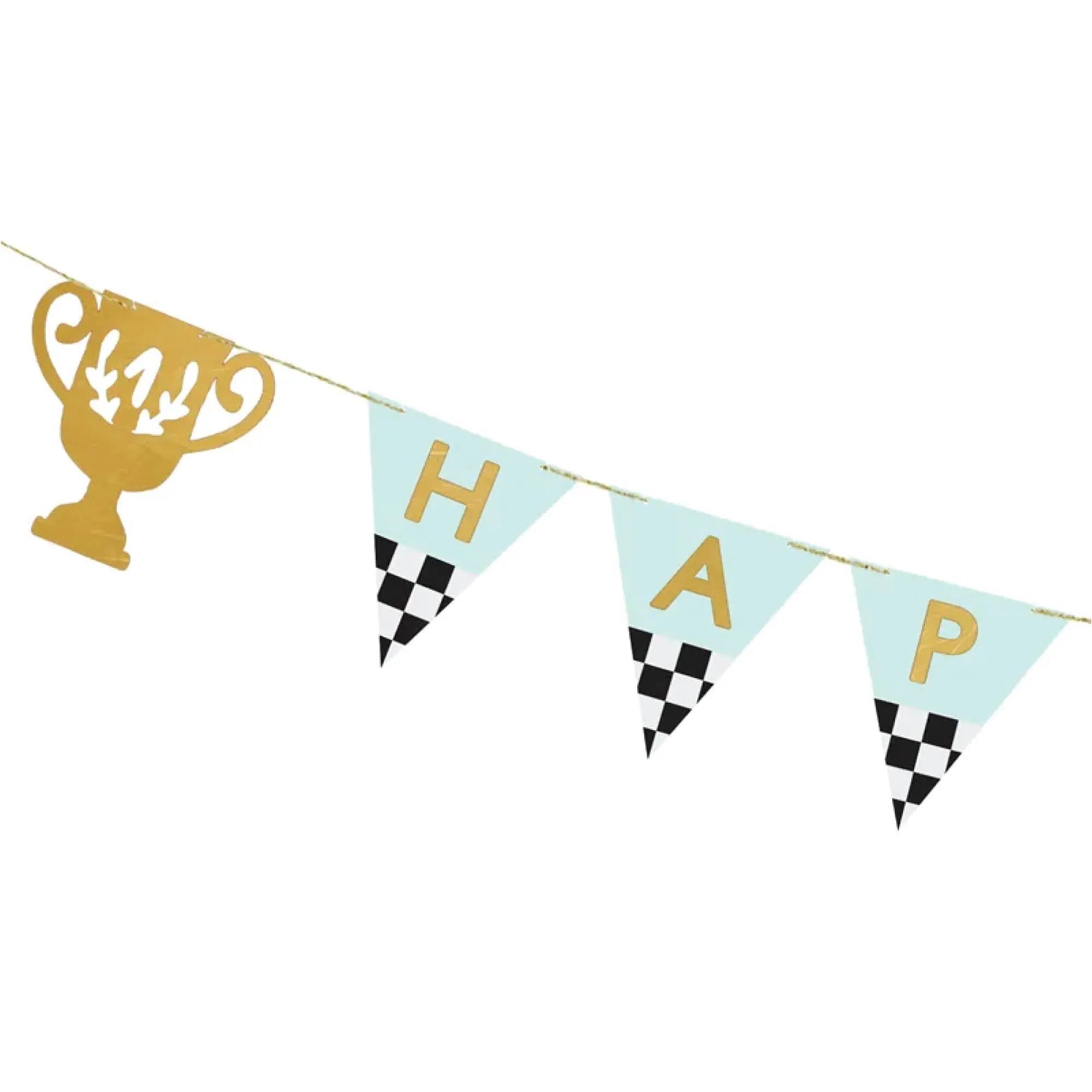 Racing Trophy Happy Birthday Pennant Banner 8ft