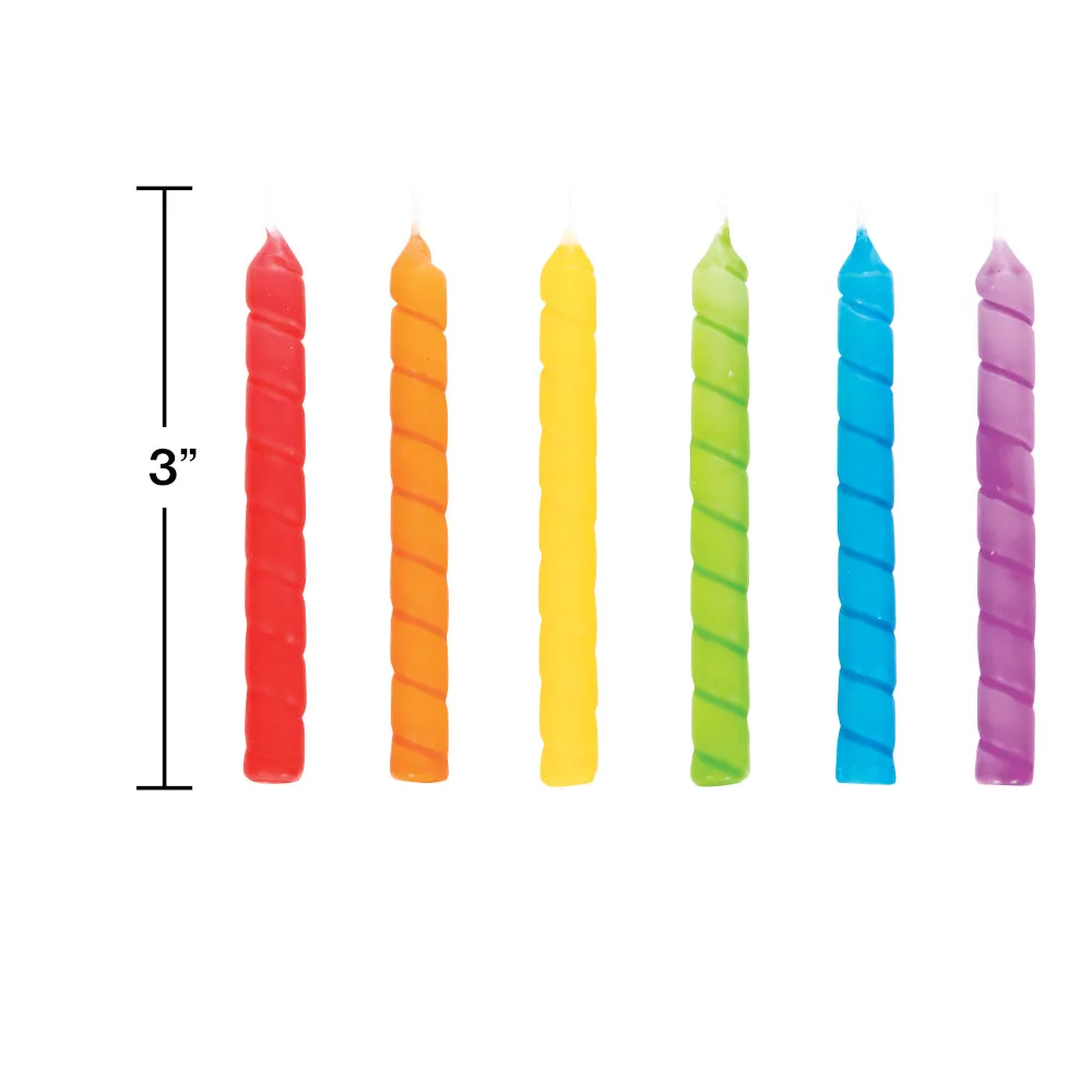 Rainbow Spiral Birthday Candles
