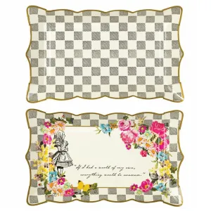 Rectangular Alice in Wonderland Platters 4ct