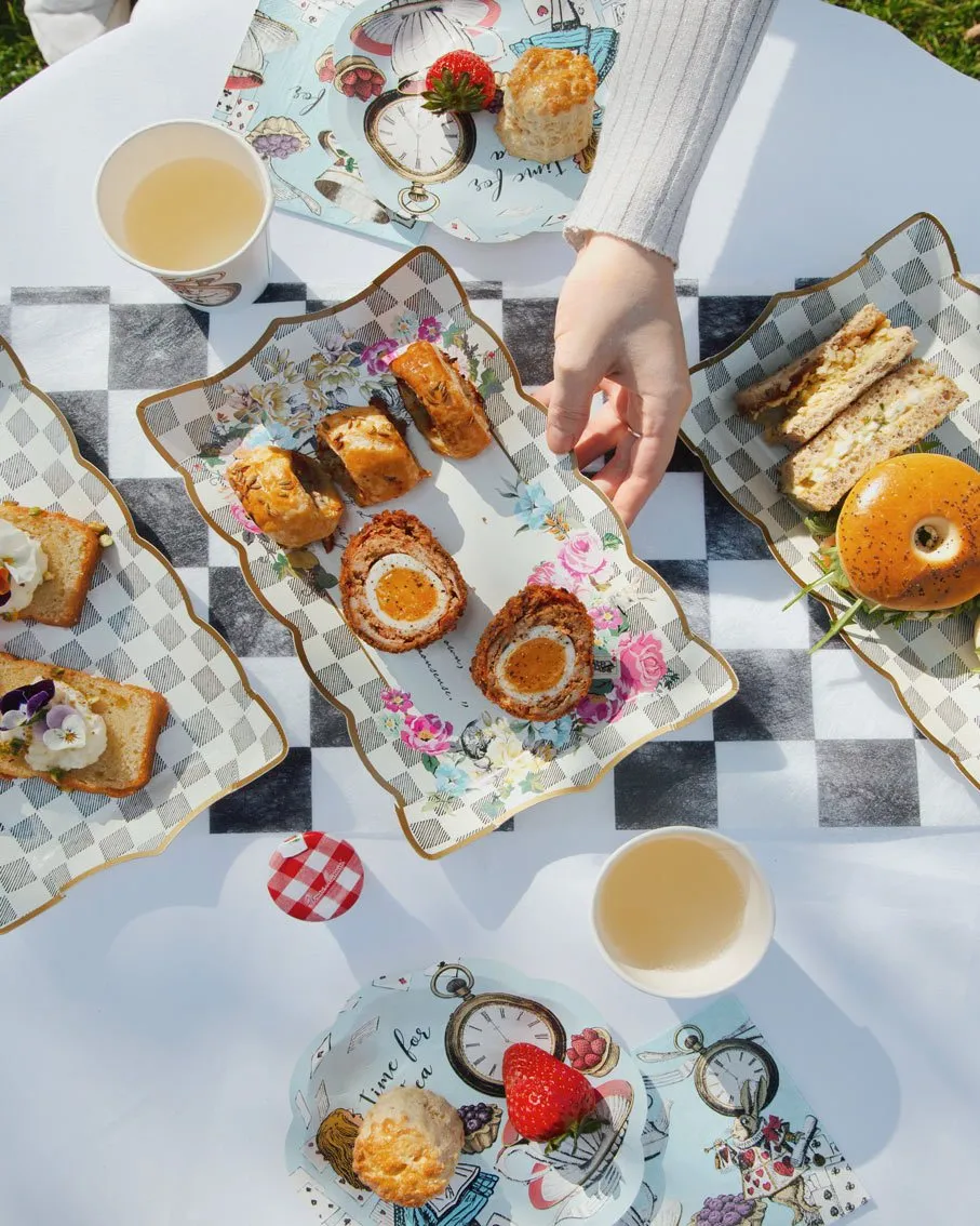 Rectangular Alice in Wonderland Platters 4ct