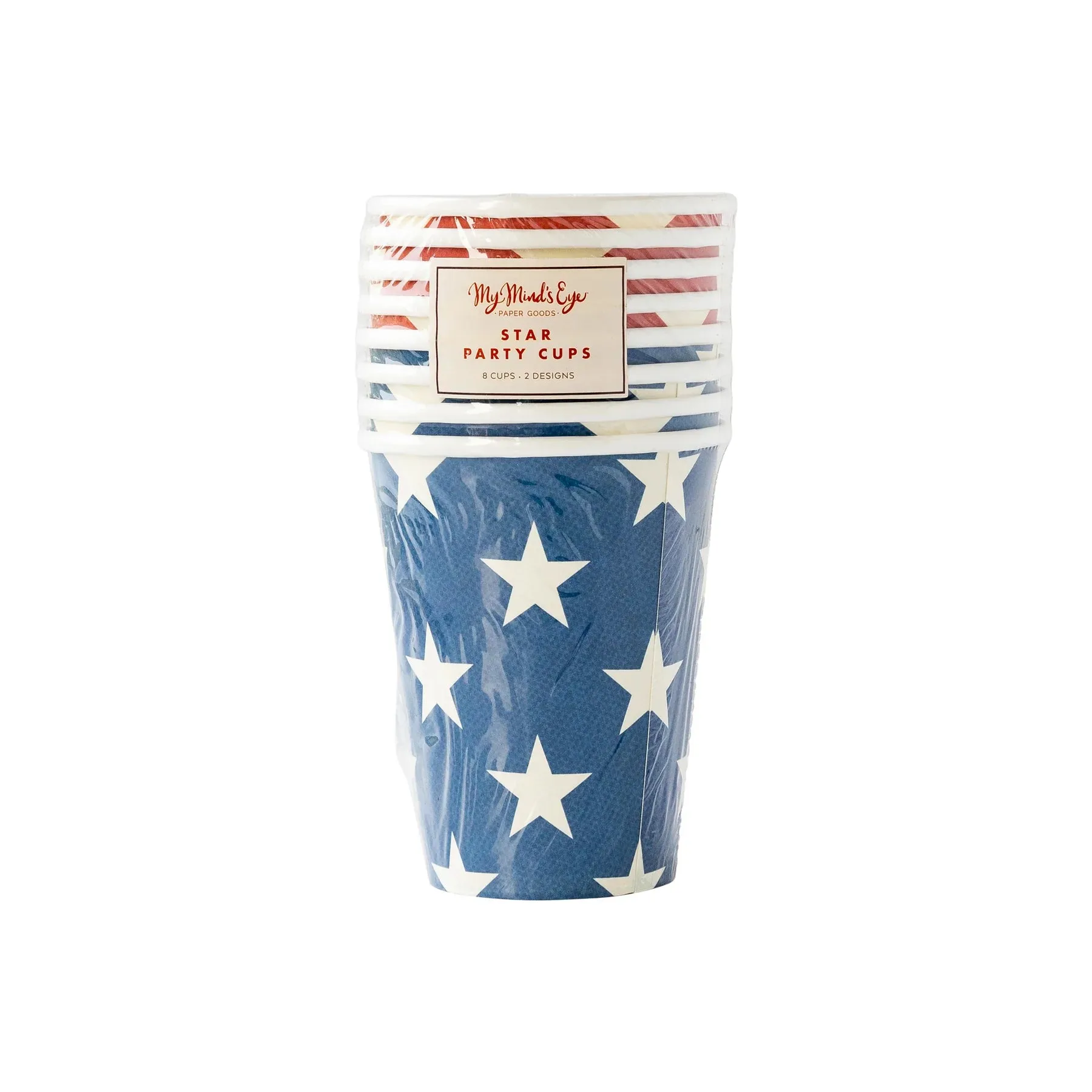 Red & Blue Star Paper Cups 8ct