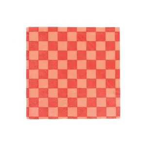 Red Checkered Lunch Napkins 16ct