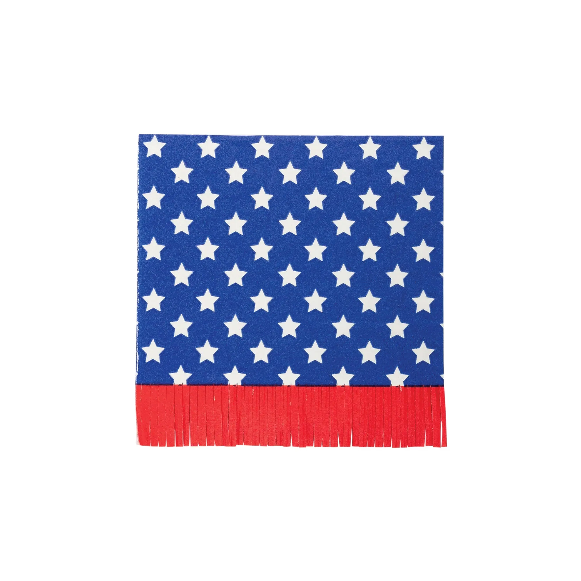 Red Fringe. White Stars & Blue Dessert Napkins 24ct