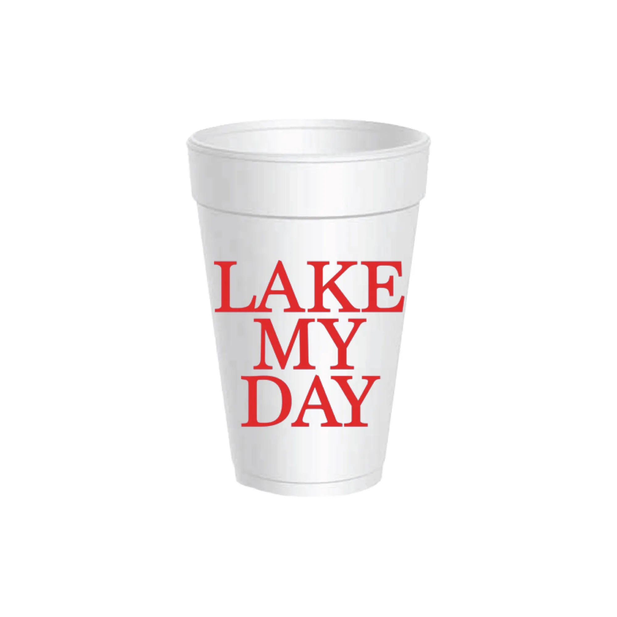 Red Lake My Day Styrofoam Cups with Lids 10ct