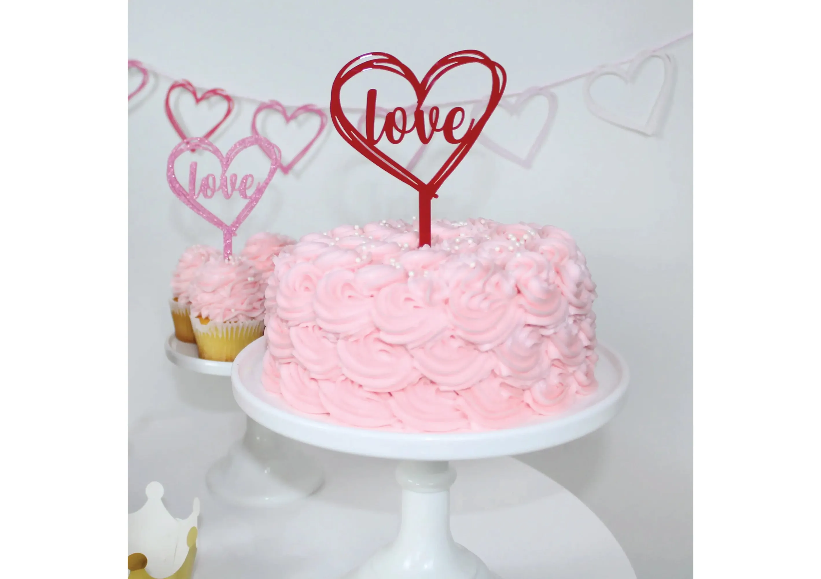 Red Love Cake Topper