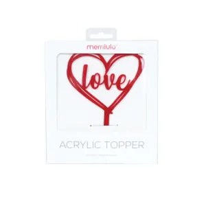 Red Love Cake Topper