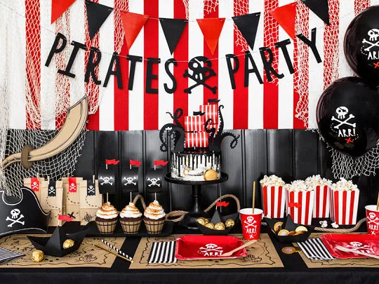 Red Striped Popcorn Boxes 6ct