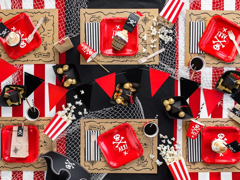 Red Striped Popcorn Boxes 6ct