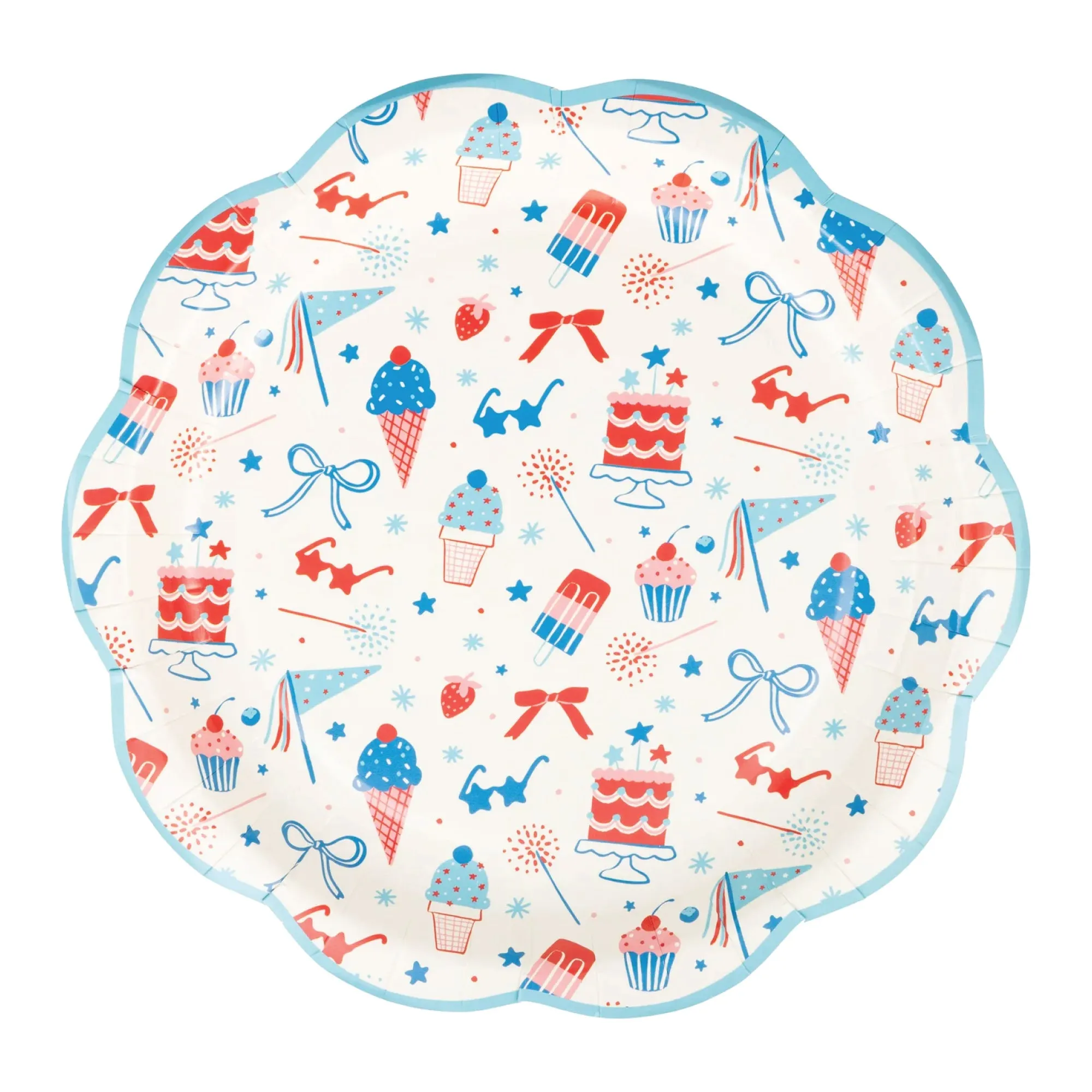 Red White & Blue Summertime Lunch Plates 8ct