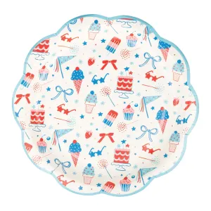 Red White & Blue Summertime Lunch Plates 8ct