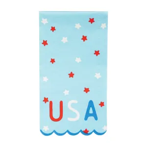Red White & Blue USA Stars Paper Guest Towels 24ct