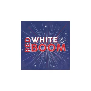 Red. White. & Boom Dessert Napkins 20ct
