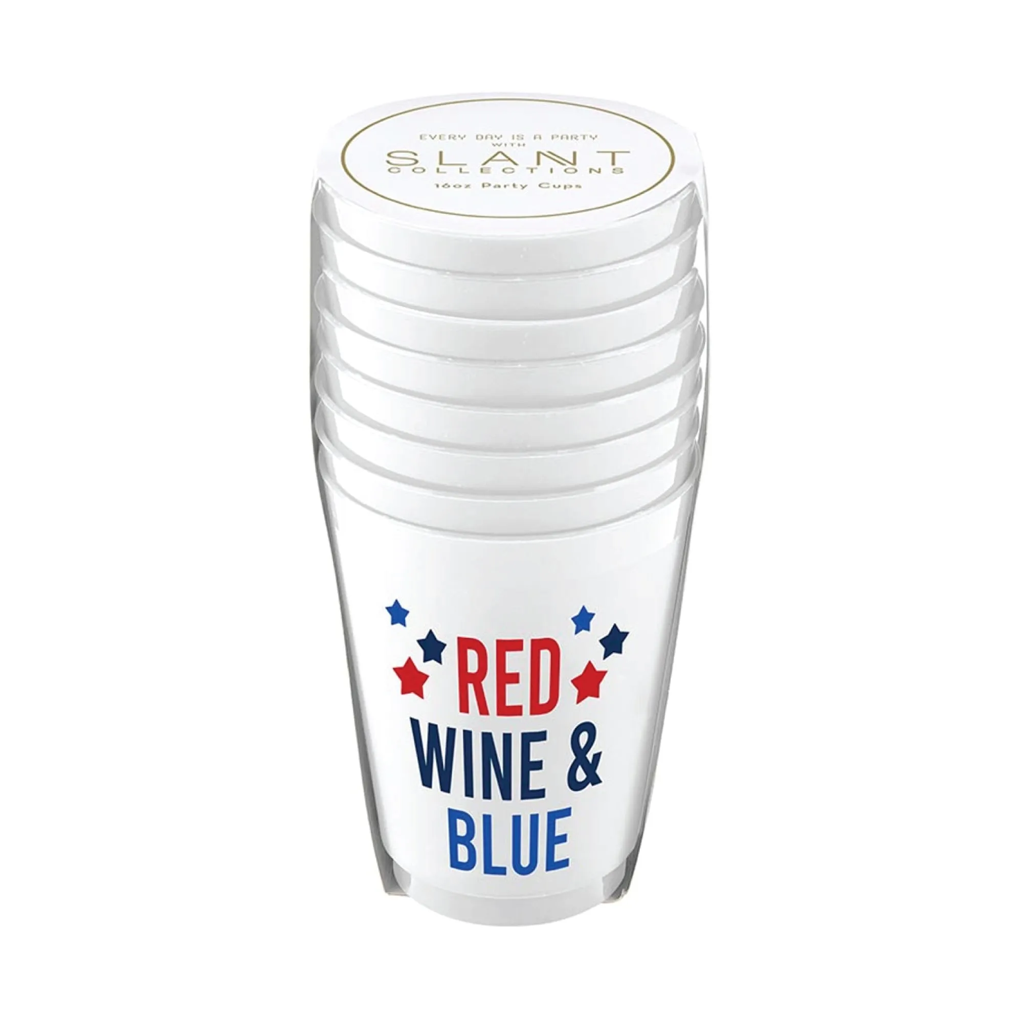 Red. Wine. & Blue Frosted Plastic Cup 8ct