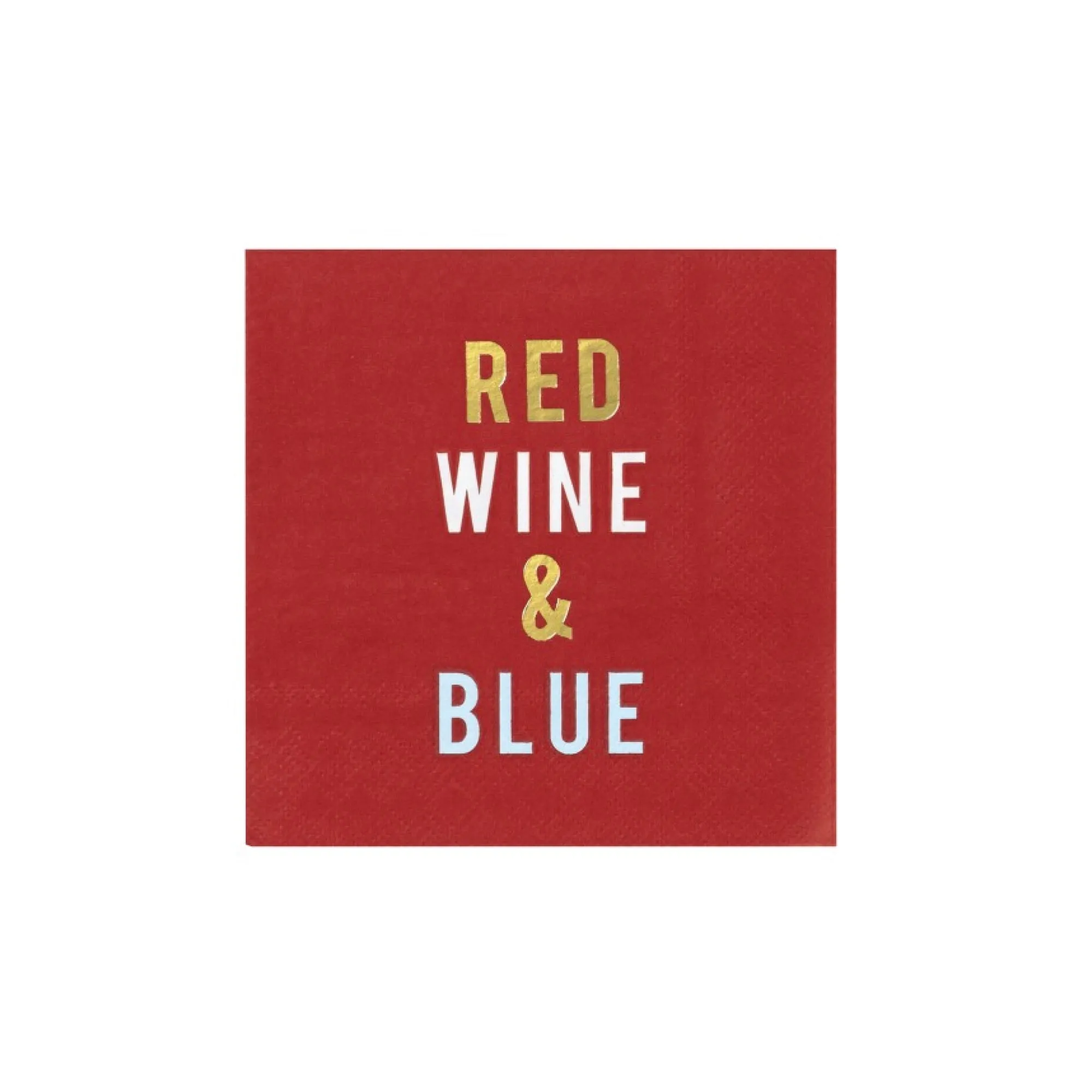 Red. Wine. and Blue Dessert Napkins 20ct