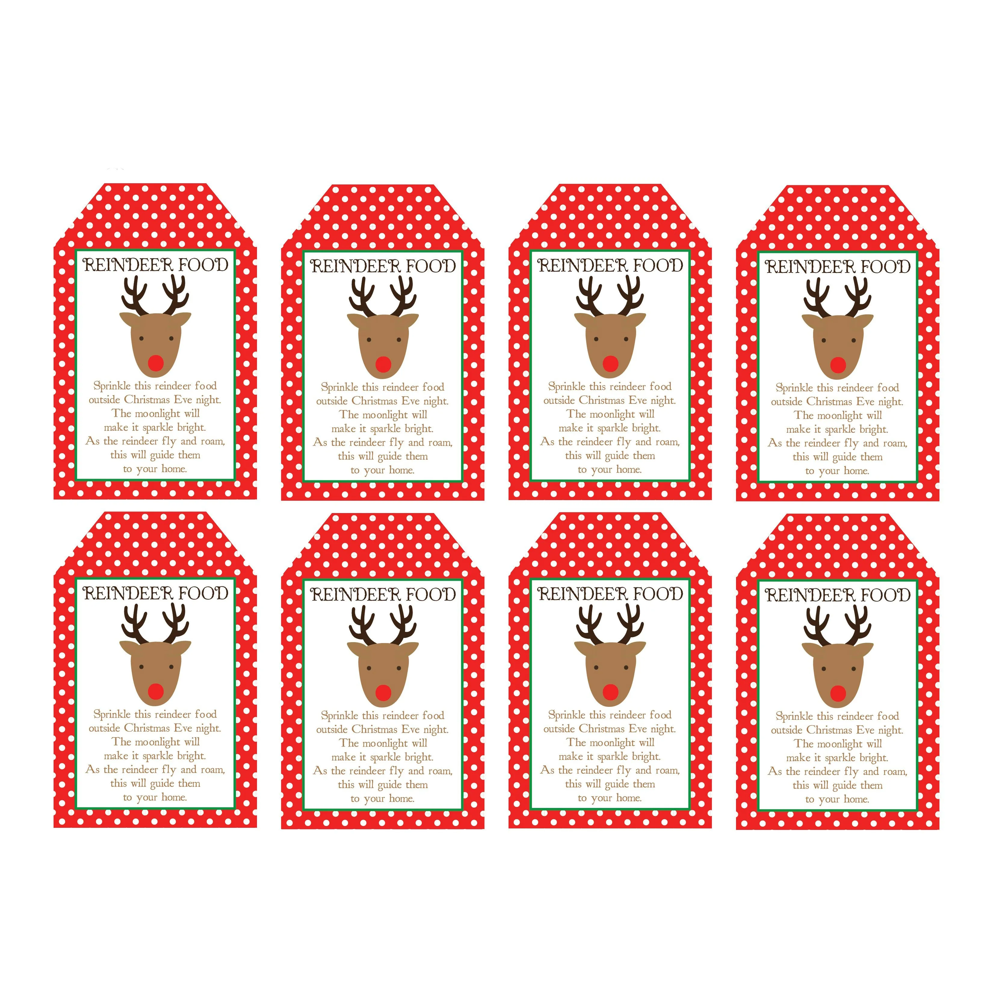 Reindeer Food Free Printable Tags