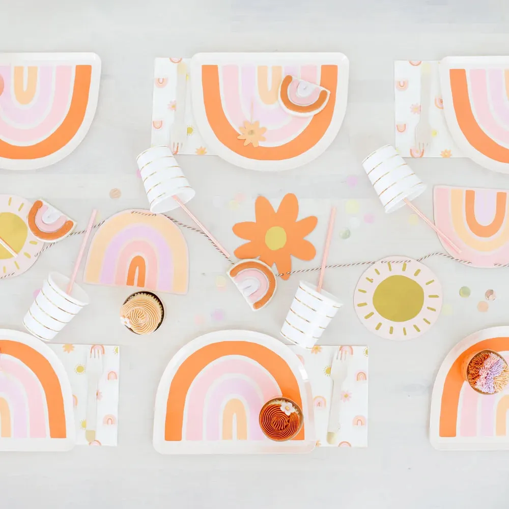 Retro Rainbow Lunch Napkins 16ct